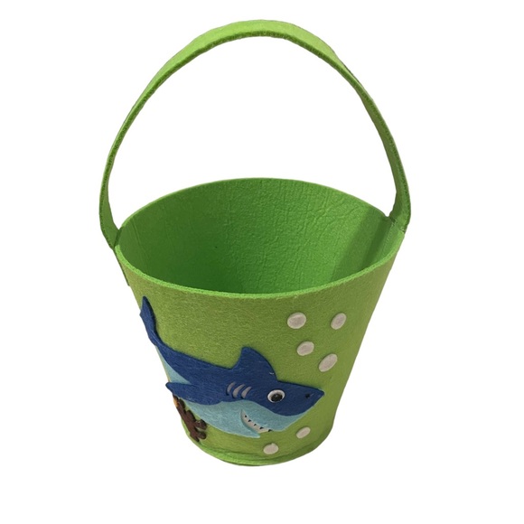 Handmade Phelt Shark Easter Basket 12”h - Picture 1 of 4